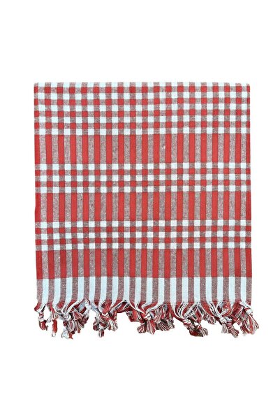 Mira Home 170x170 Gingham Floor Tablecloth Picnic Tablecloth Fringed