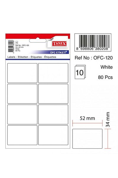 Tanex 52×34 mm White Label - Ofc-120