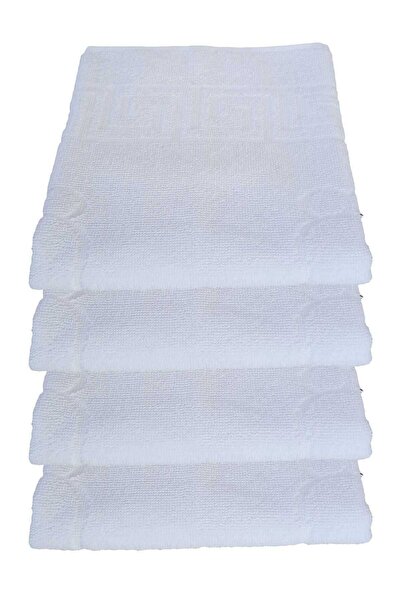 CPU ELEKTRONİK 4-Piece Footprint Bath Mat 100 Cotton Foot Towels