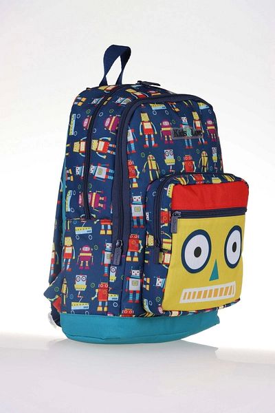 KAUKKO Geantă de școală Sweet Robot pentru copii - 39x27x19 (l5091)
