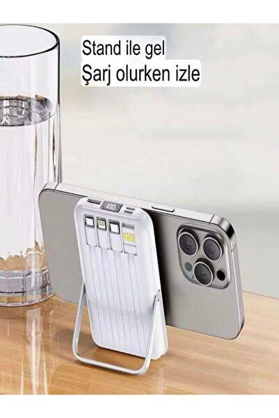 ÇELİKWORK PW-122 10000mAh Powerbank | 15W Kablosuz, 22.5W Kablolu, LCD Ekran, Mikro & Type-C Giriş