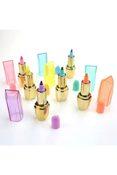 SHEKER HOME 6 Colors Highlighter Lipstick Pen Set