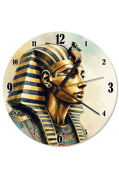 ekart Pharaoh's Powerful Mask Retro Wall Clock