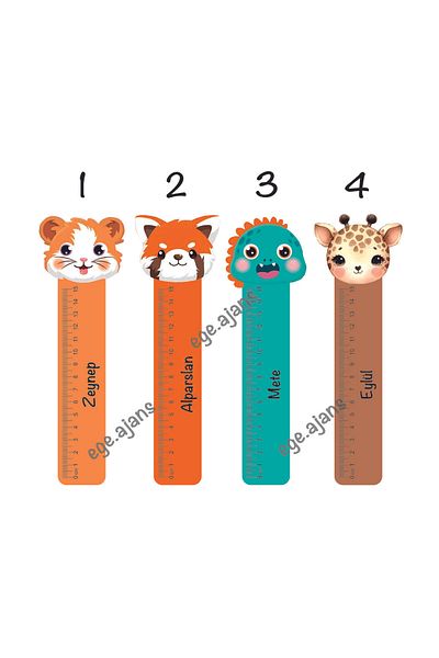 Ege ajans 10Pcs Wooden Ruler Braces