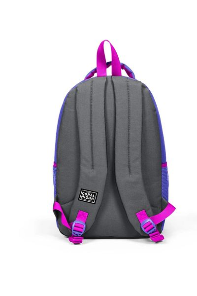 Coral High Sport Lavender Gray Four Compartment Backpack 23453