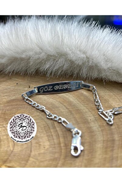 gümüşe dair 925 Ayar Gümüş Çocuk Bebek  (Unısex)  İsim Yazılı Künye