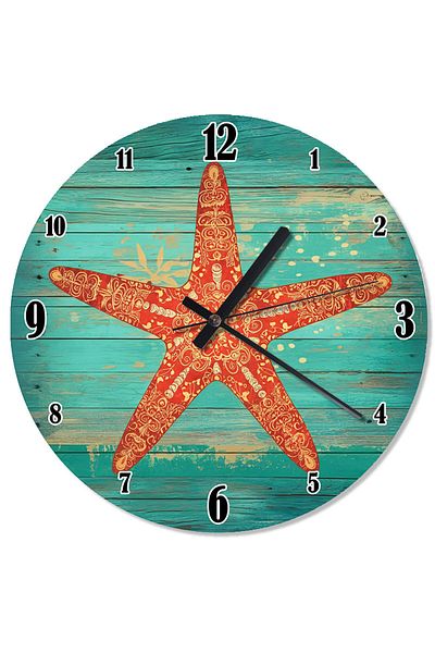 karizmart Starfish Design Wall Clock in Sand