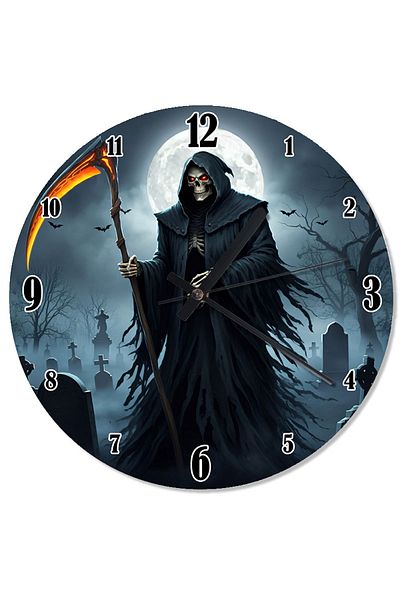 karizmart Grim Reaper Decorative Wall Clock in the Dark