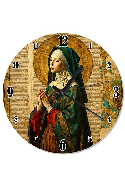 ekart Old Painting Woman Portrait Patterned Wall Clock