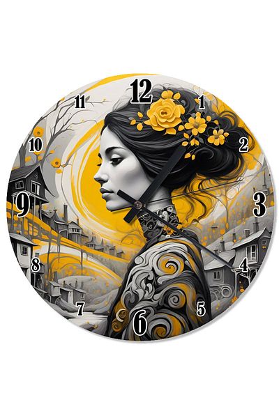 ekart Colorful Elegant Women's Printed Wall Clock