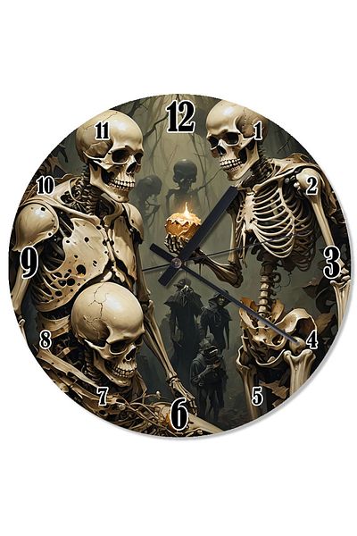 karizmart Skeletions in the Dark Design Wall Clock