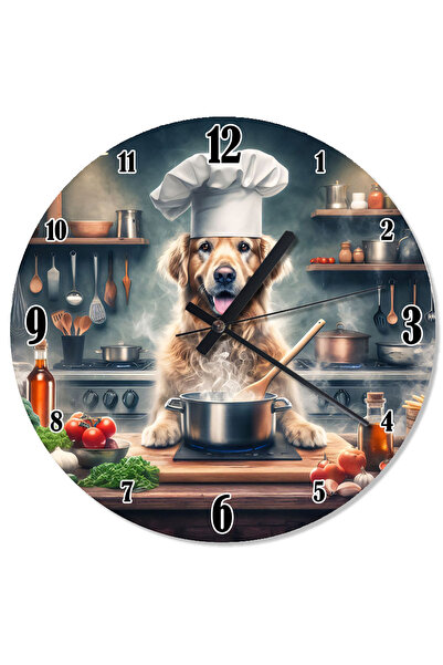 karizmart كلب يطبخ في ساعة حائط المطبخ
