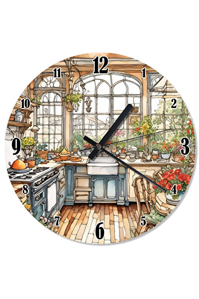 ekart Stylish Kitchen Flowing Wall Clock with Glass
