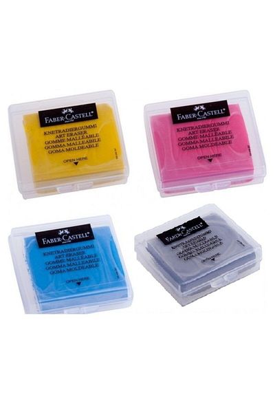 Faber Castell Plastic Boxed Colored Dough Eraser 4 Pieces