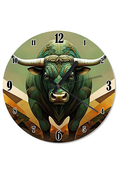 ekart Strong Green Bull Mite Wall Clock