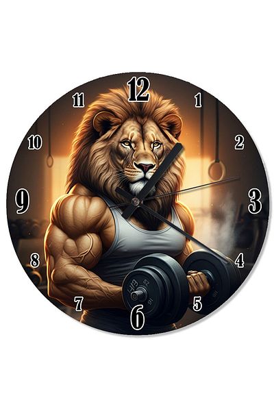 ekart Bodybuilding Lion Analog Wall Clock
