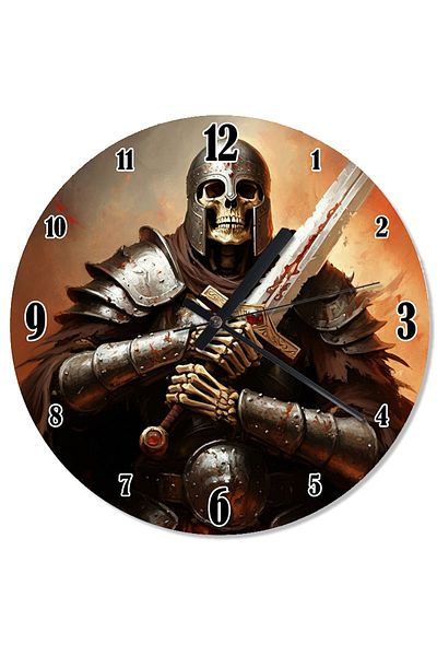 ekart Armored Sword Warrior Pattern Wall Clock