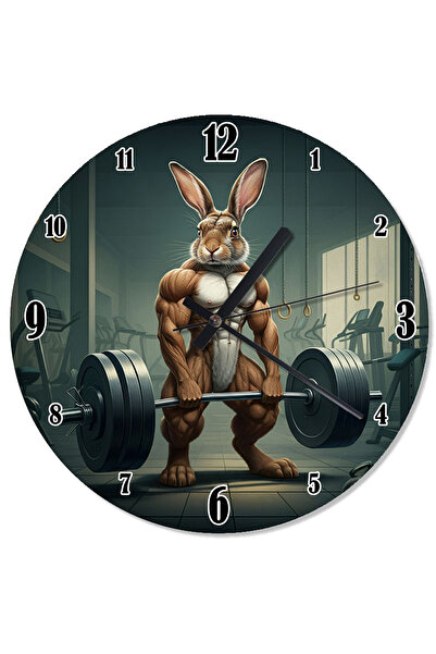 karizmart ساعة حائط بتصميم أرنب جارٍ