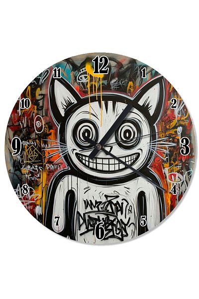 ekart Cartoon Cute Cat Pattern Wall Clock