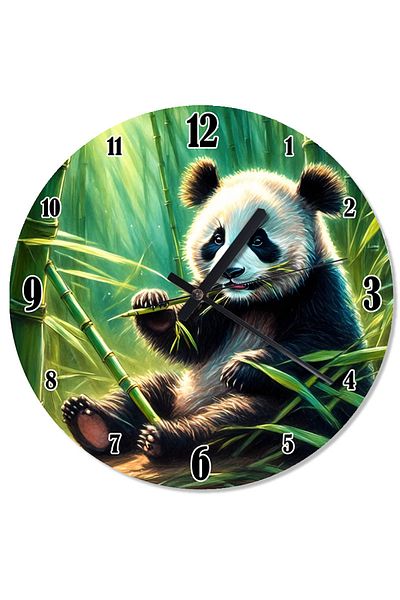 ekart Panda in Bamboo Forest Silent Wall Clock