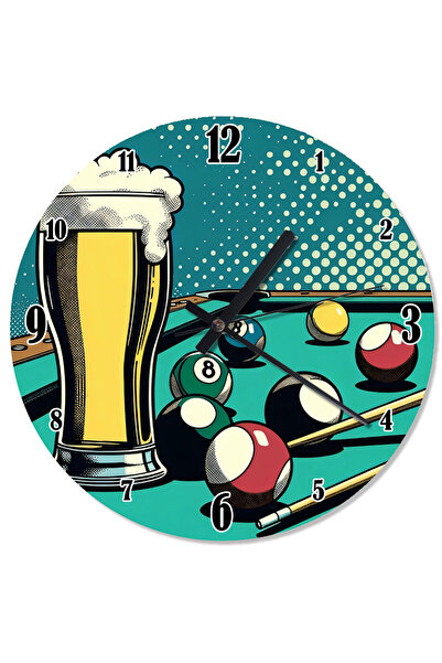 ekart Beer and Billiard Table Design Wall Clock