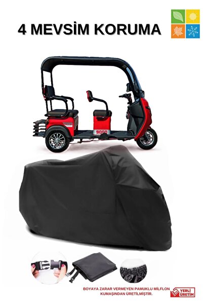 AutoEN FALCON JULIA 9000 (KABİNLİ) SU GEÇİRMEZ MOTOSİKLET BRANDASI-SİYAH