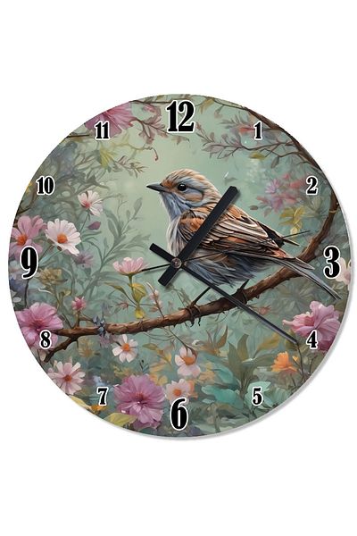 karizmart Small Bird Shaped Wall Clock on Branch