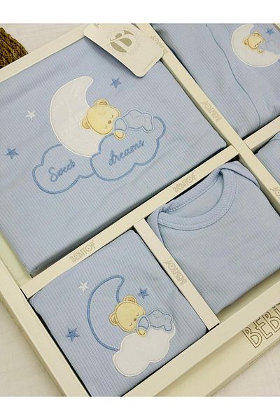 Bebitof Sweat Dreams Bear Patterned 10-Piece Hospital Outlet (Newborn) Bodysuit Set