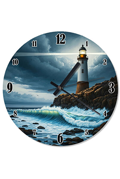 ekart Stormy Lighthouse Printed Wall Clock