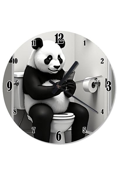 ekart Panda Shaped Wall Clock Thinking in the Toilet