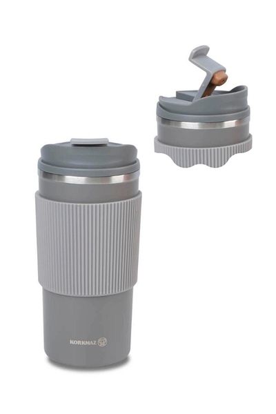 KORKMAZ Freedom Plus A5539-2 Model Gray Coffee Glass