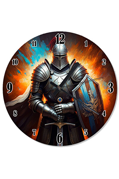 karizmart ساعة حائط بتصميم الفارس المدرع