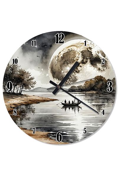 ekart Sandal Flowing Wall Clock under Full Moon