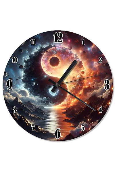 ekart Yin and Yang Galaxy Design Wall Clock