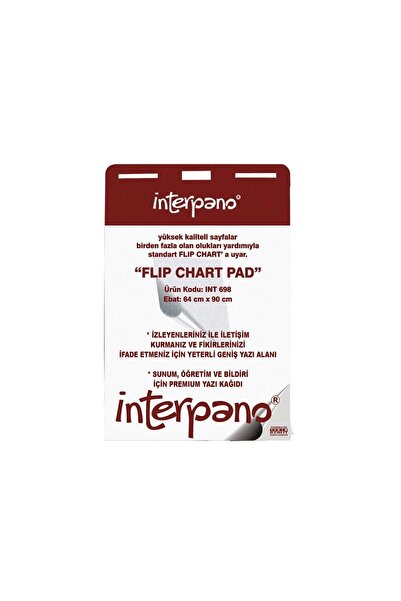 İnterpano 64x90 Flipchart Kağıdı 30 Yaprak Askılı (INT-698)
