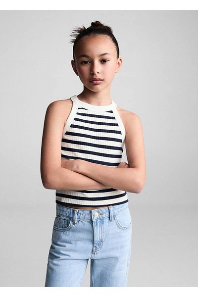MANGO Kids Tricou albastru închis pentru copii