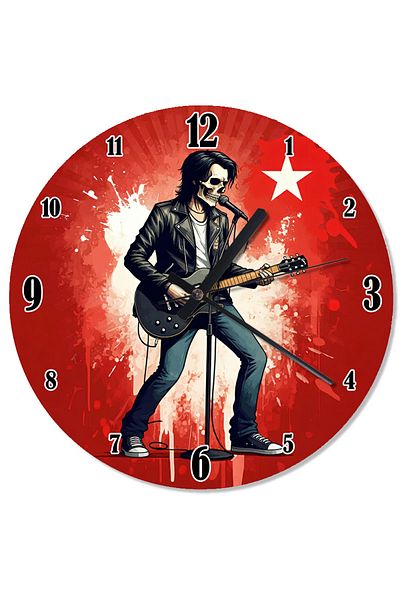 karizmart Man Playing Guitar Custom Design Wall Clock