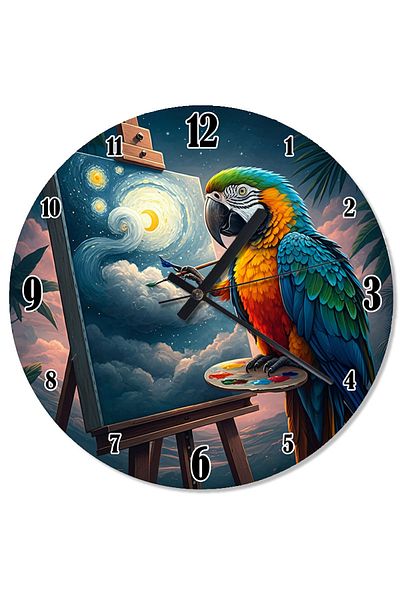 karizmart Parrot Design Wall Clock Painting
