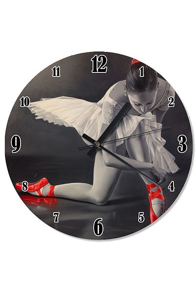 ekart Elegant Woman with Tutu Pattern Wall Clock