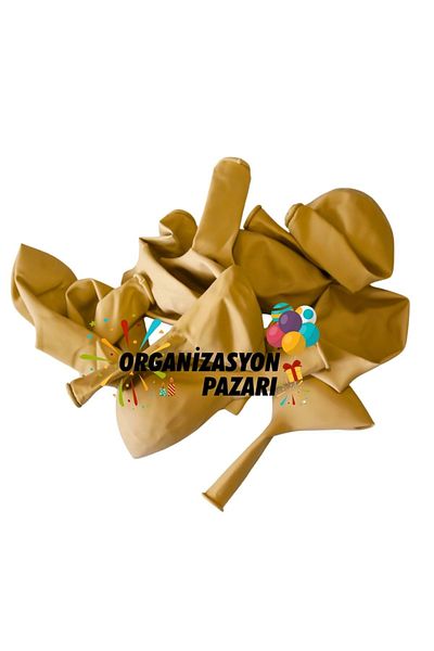Organizasyon Pazarı 12 in. Milk Coffee Color 10 Pieces Pastel Decoration Balloon