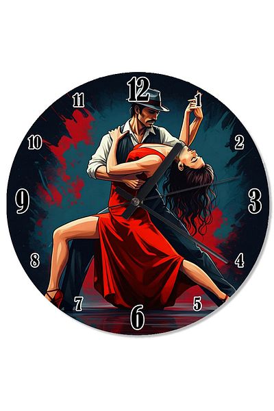 karizmart Tango Dancing Couple Silent Wall Clock