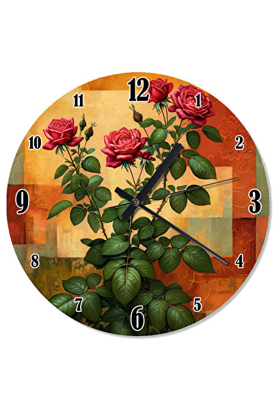 ekart Red Roses and Love Design Wall Clock