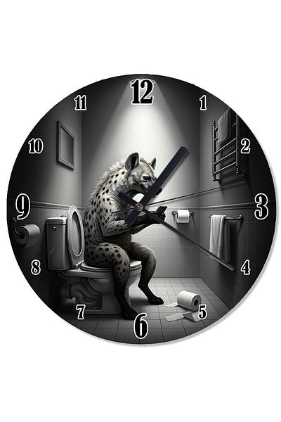 ekart Hyena Wall Clock with Mites in the Toilet