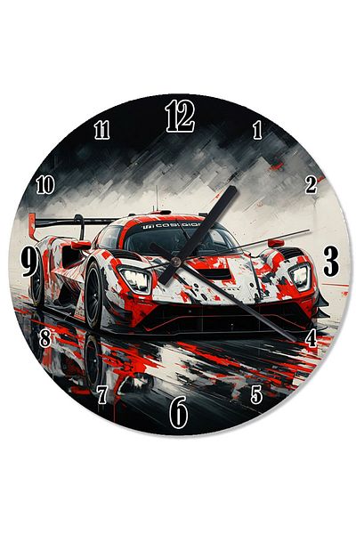 karizmart Race Car Drawing Design Wall Clock