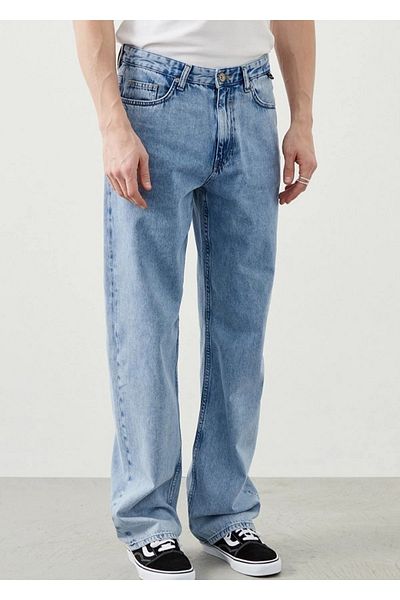 Butik Karaca Ανδρικό φαρδύ τζιν παντελόνι τζιν με ελαστική πλάτη