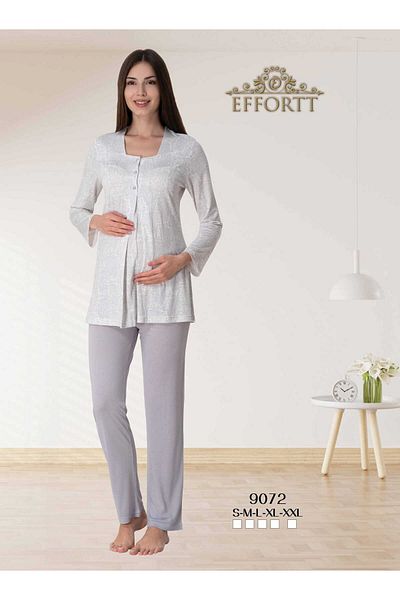 Maison Mila Maternity Pyjama Set with Shawl Pattern
