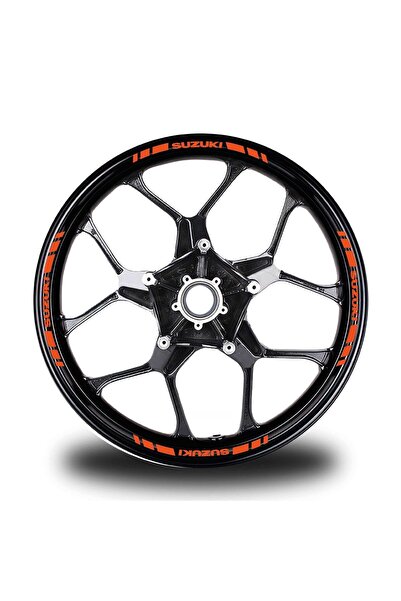 Generic Brand Suzuki Written Short Outer Stripe 16-Piece Single Color Rim Sti...