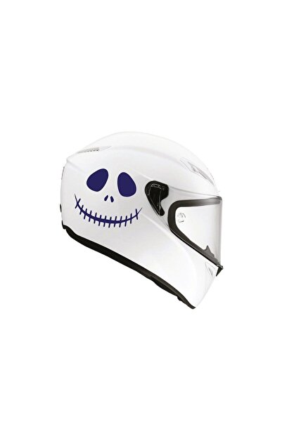 Genel Markalar Tek Renk Soytarı (clown Helmet Stickers) Kask Sticker Etiket M...