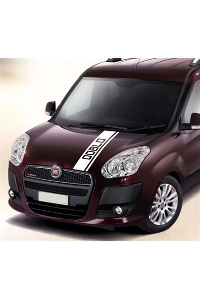 Depozee Fiat Doblo Ön Kaput Şerit Sticker Etiket Modeli