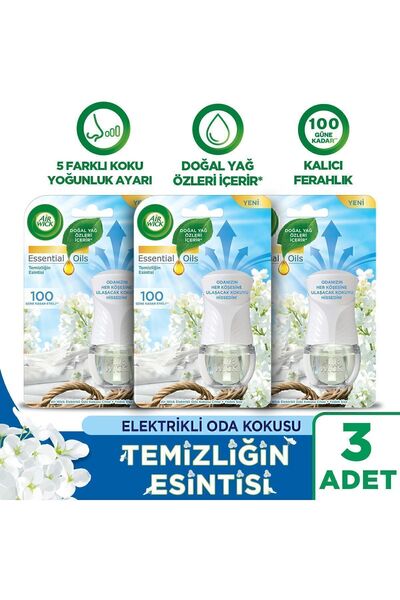 Air Wick Elektrikli Oda Kokusu Ve Cihaz Temizliğin Esintisi X 3 Adet